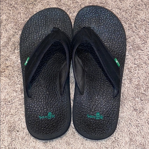 Sanuk black sandals size 9 - Picture 1 of 3